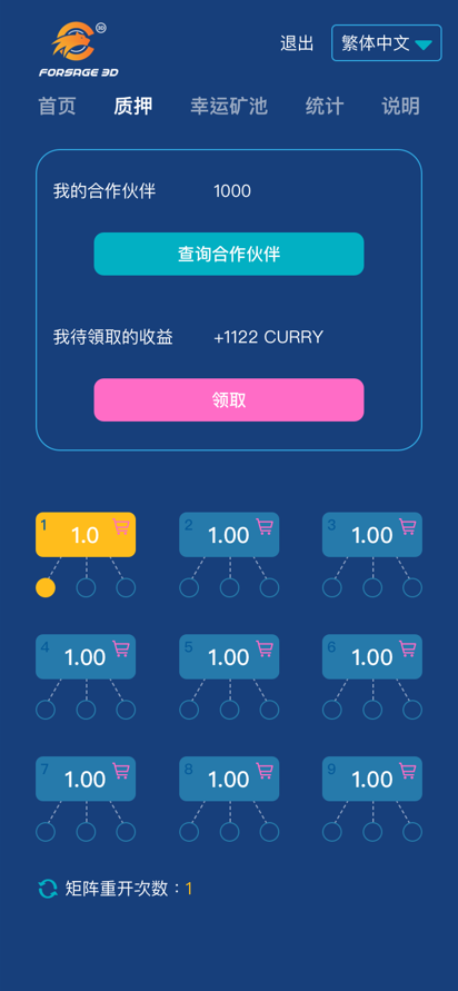 【流动性挖矿+模式】Forsage3D Dapp